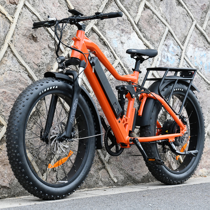 리어 허브 모터 디자인이있는 큰 배터리 용량 26 '인치 지방 타이어